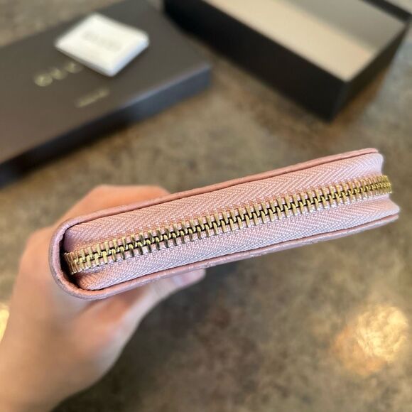 Gucci Micro Guccissima Long Wallet Leather Pink with BOX - Picture 15 of 16